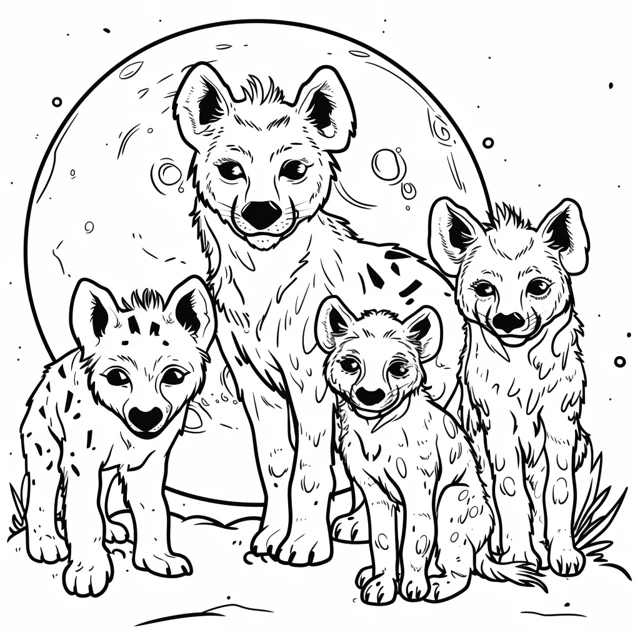 Dibujos para colorear e imprimir Hyenas