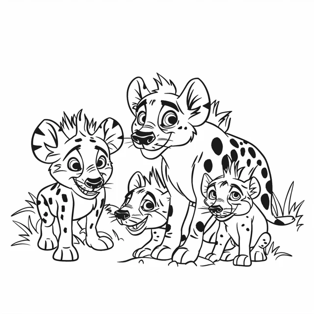 Dibujos para colorear e imprimir Hyenas