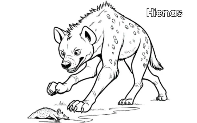 Dibujos para colorear e imprimir Hyenas