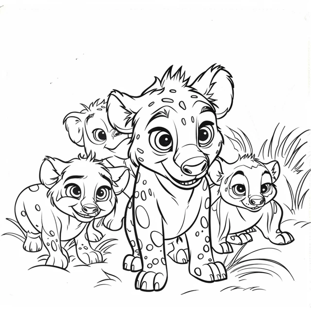 Dibujos para colorear e imprimir Hyenas