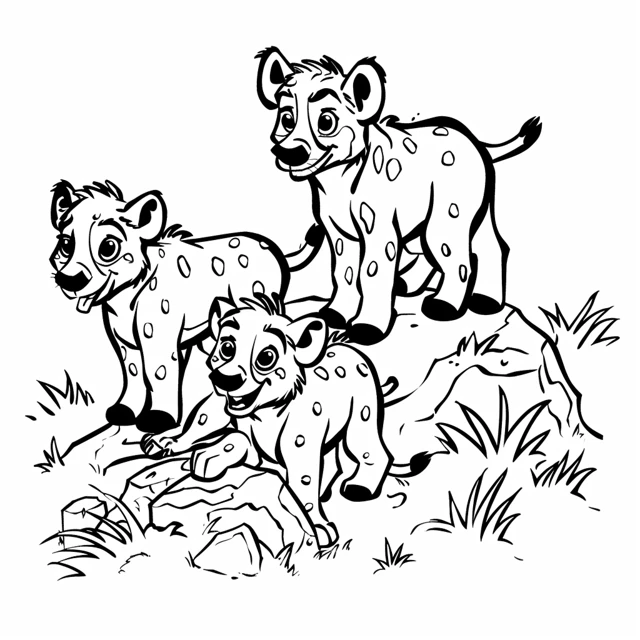 Dibujos para colorear e imprimir Hyenas