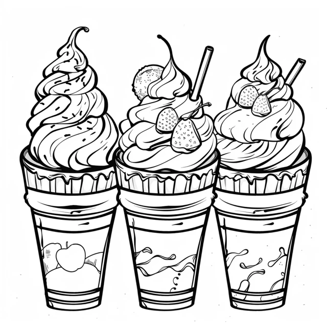 Dibujos para colorear e imprimir Ice Cream