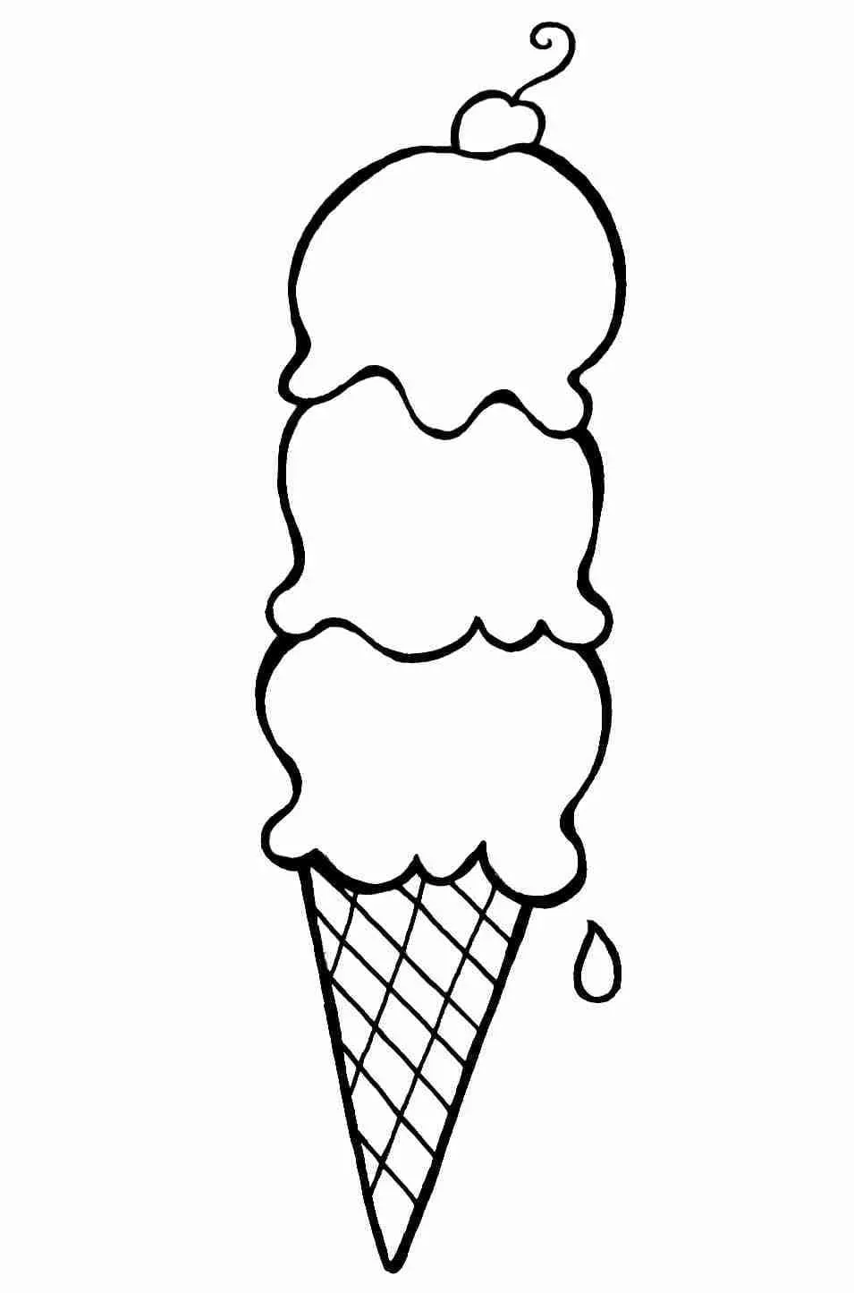 Dibujos para colorear e imprimir Ice Cream