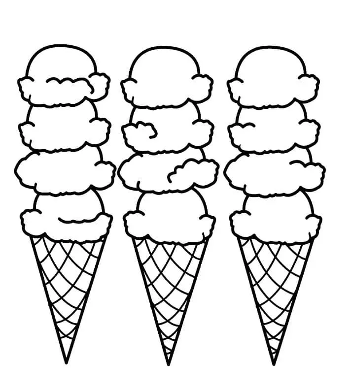 Dibujos para colorear e imprimir Ice Cream