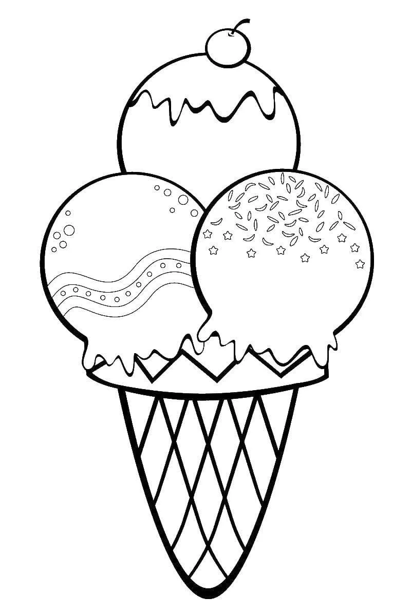 Dibujos para colorear e imprimir Ice Cream