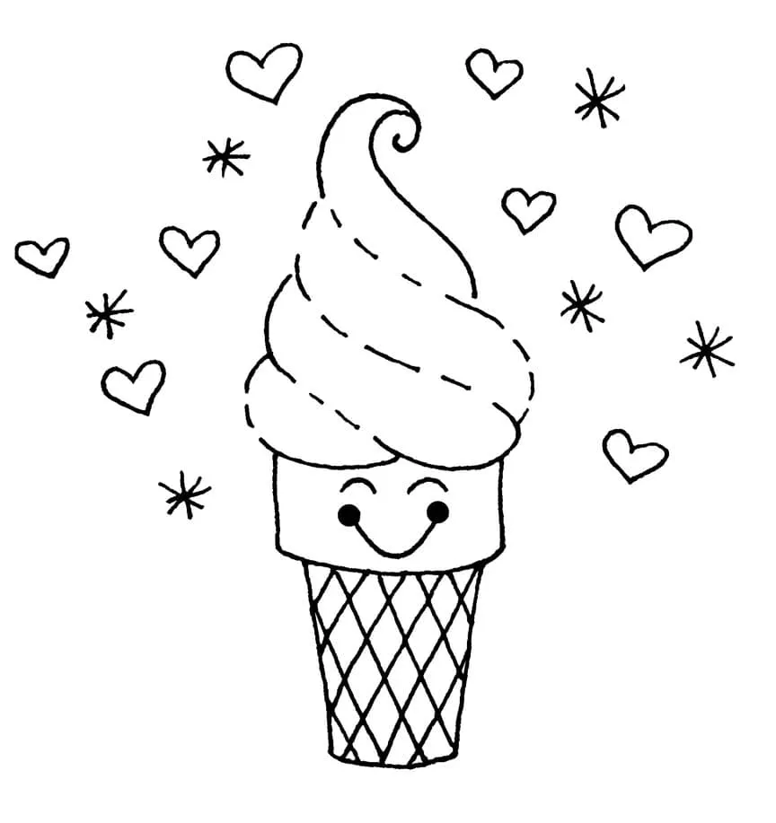 Dibujos para colorear e imprimir Ice Cream