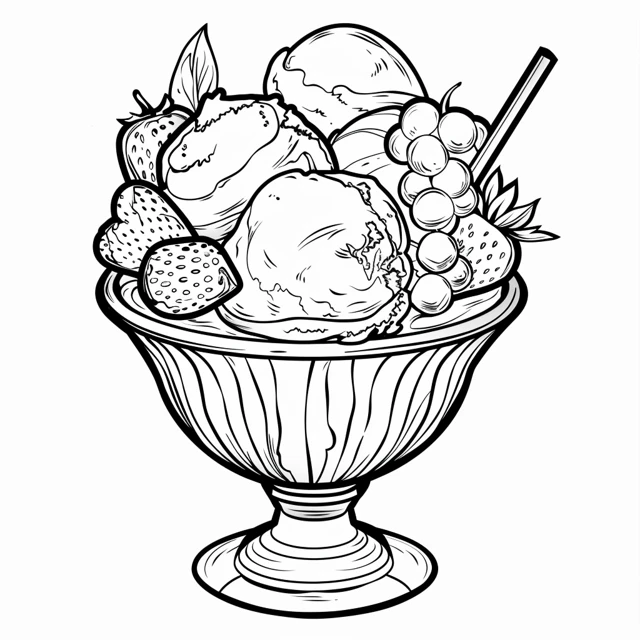 Dibujos para colorear e imprimir Ice Cream