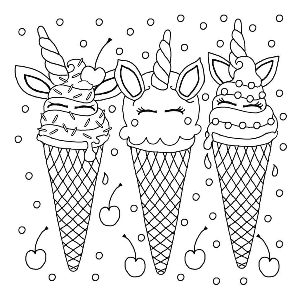 Dibujos para colorear e imprimir Ice Cream