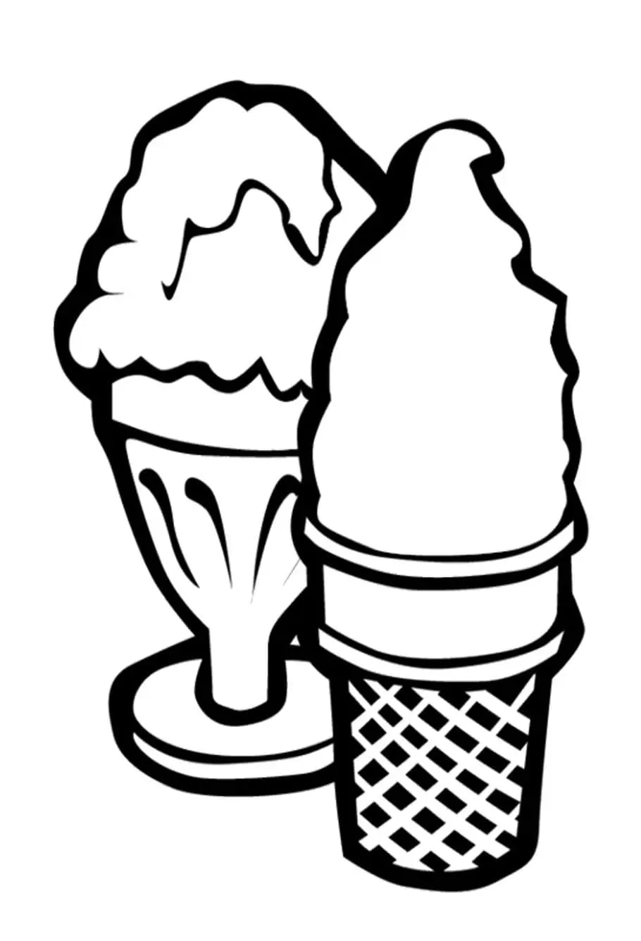 Dibujos para colorear e imprimir Ice Cream