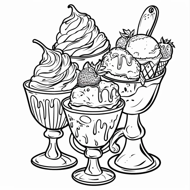 Dibujos para colorear e imprimir Ice Cream