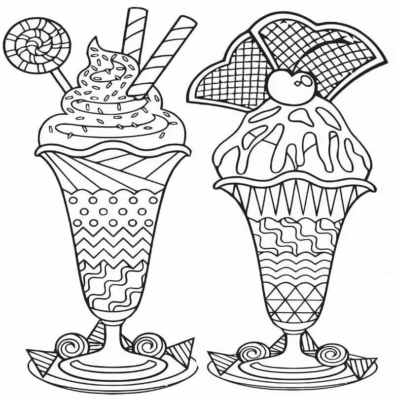 Dibujos para colorear e imprimir Ice Cream