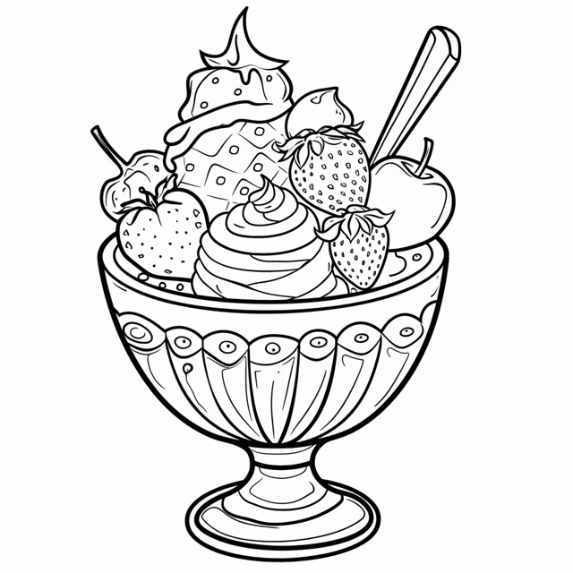 Dibujos para colorear e imprimir Ice Cream