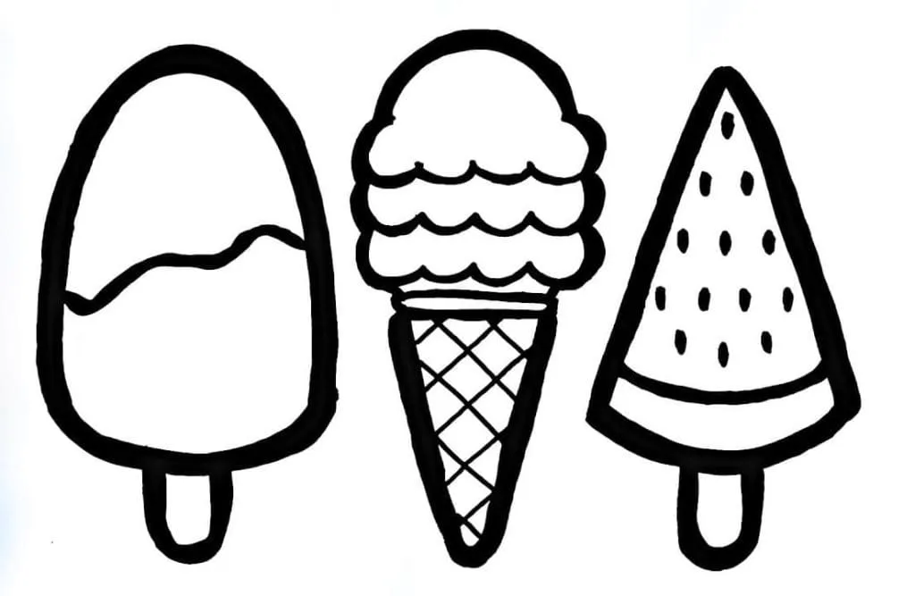 Dibujos para colorear e imprimir Ice Cream