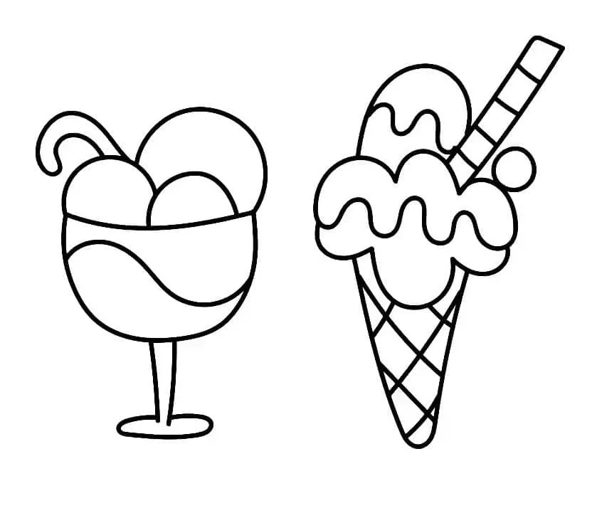 Dibujos para colorear e imprimir Ice Cream