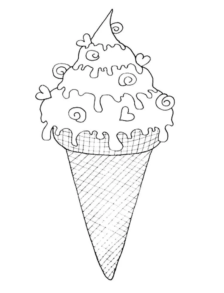 Dibujos para colorear e imprimir Ice Cream