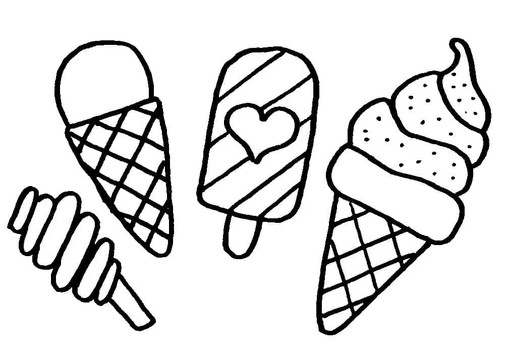 Dibujos para colorear e imprimir Ice Cream