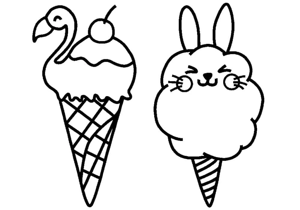 Dibujos para colorear e imprimir Ice Cream