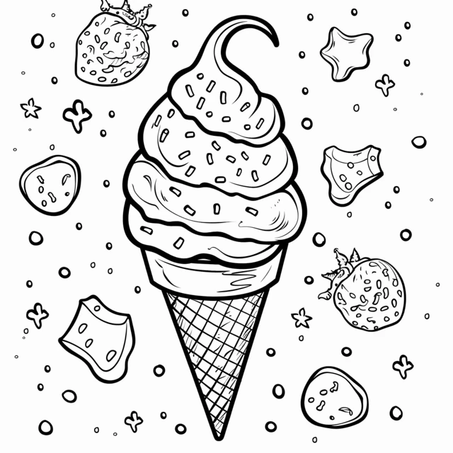 Dibujos para colorear e imprimir Ice Cream