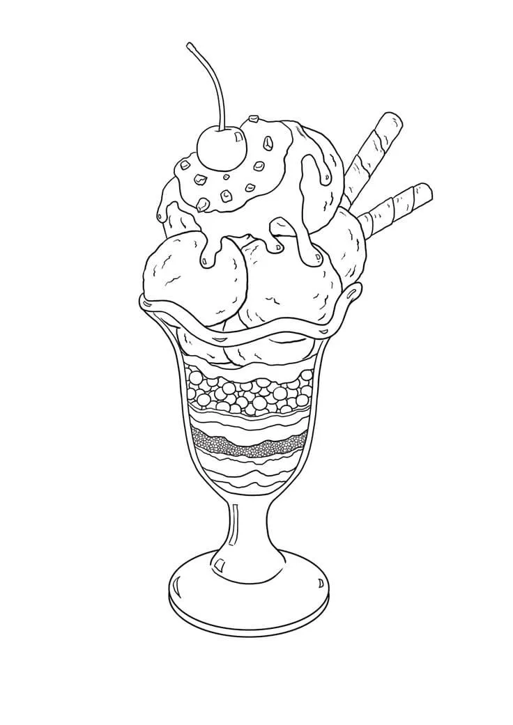 Dibujos para colorear e imprimir Ice Cream