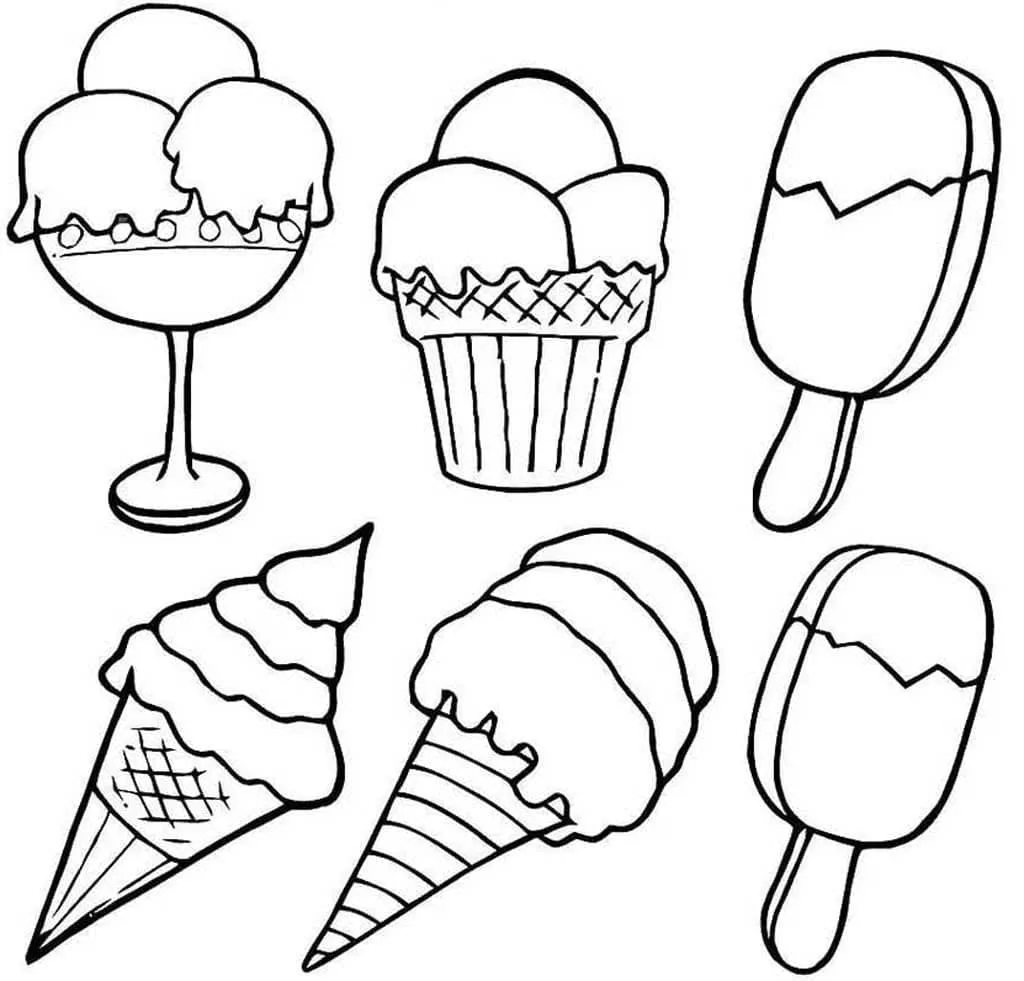 Dibujos para colorear e imprimir Ice Cream