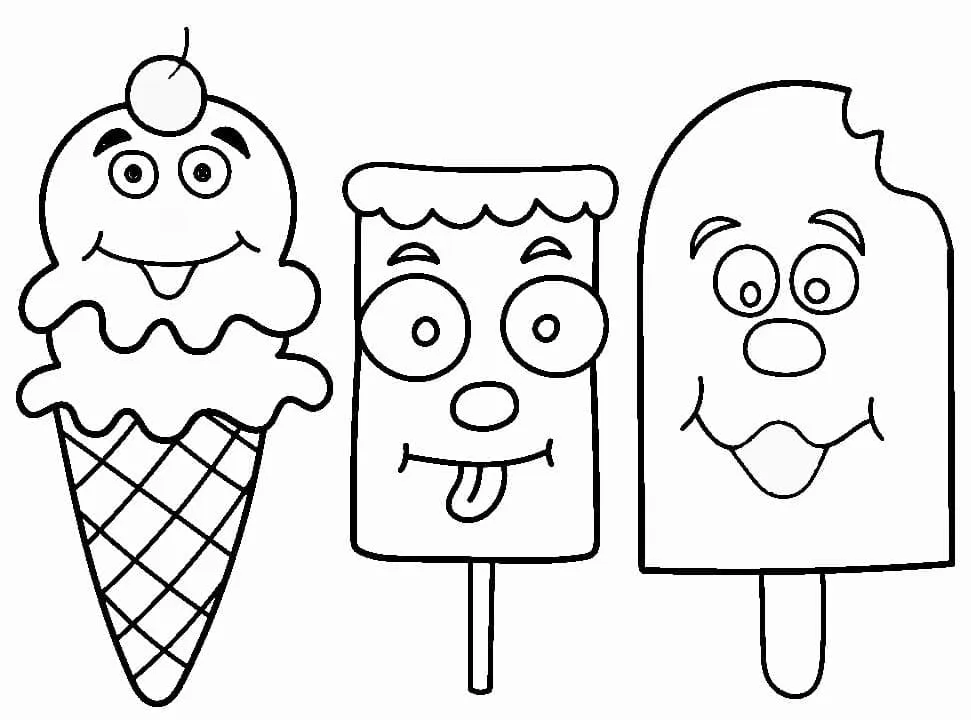 Dibujos para colorear e imprimir Ice Cream