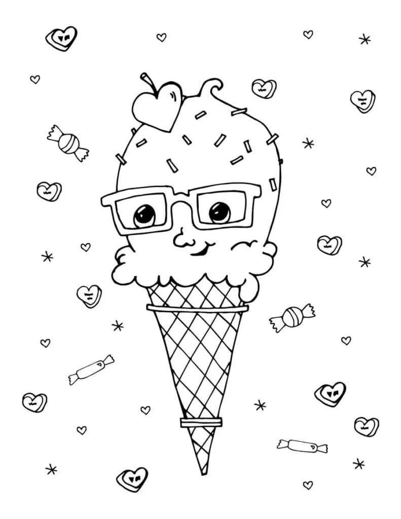 Dibujos para colorear e imprimir Ice Cream