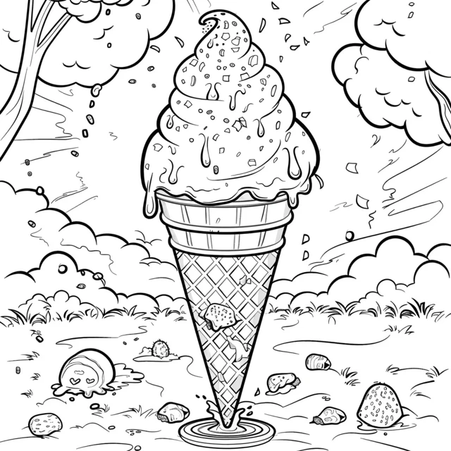 Dibujos para colorear e imprimir Ice Cream