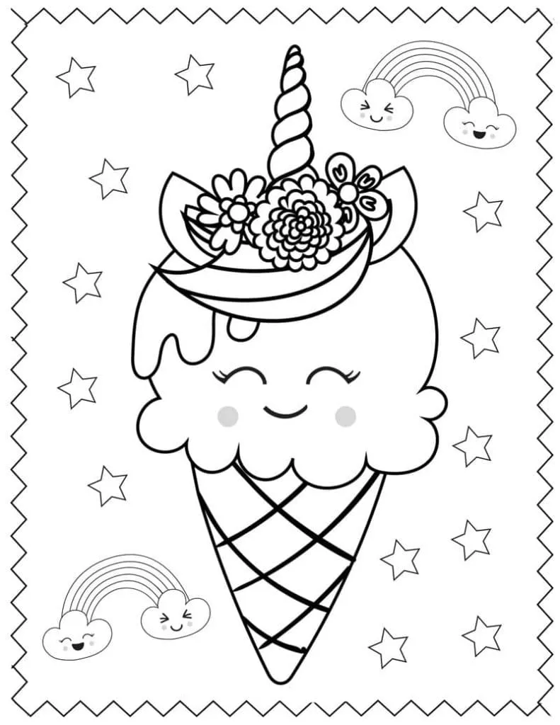 Dibujos para colorear e imprimir Ice Cream