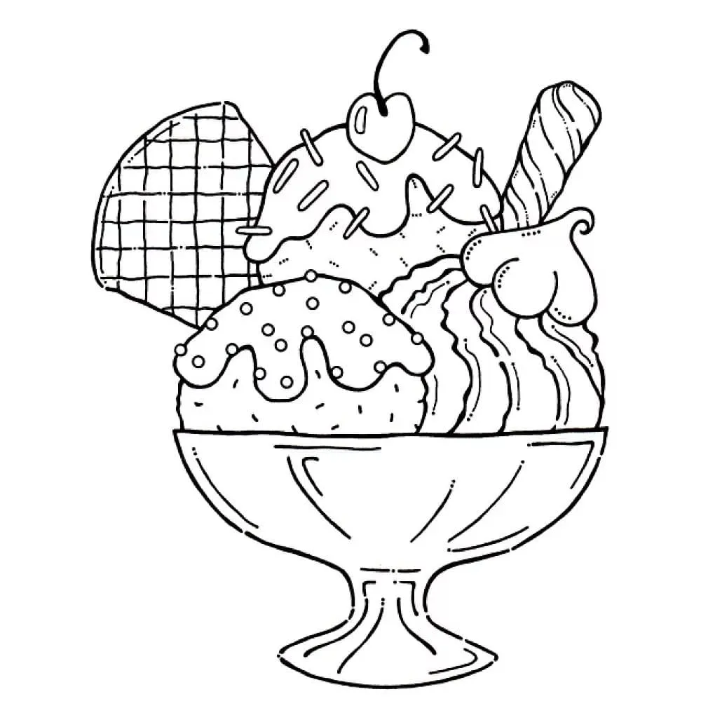 Dibujos para colorear e imprimir Ice Cream