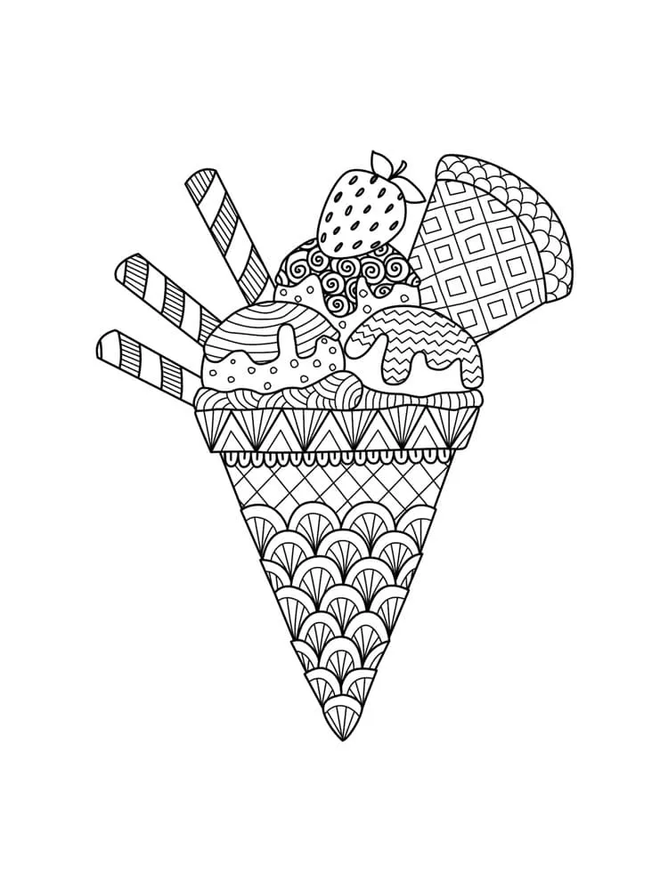 Dibujos para colorear e imprimir Ice Cream