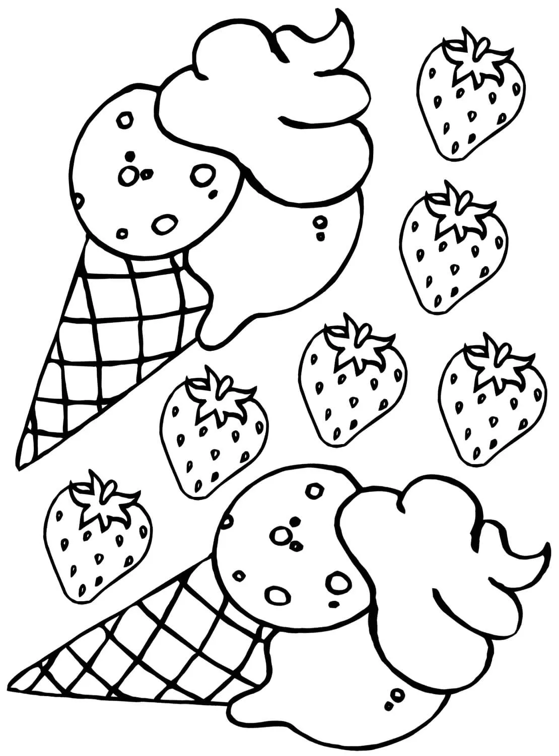 Dibujos para colorear e imprimir Ice Cream