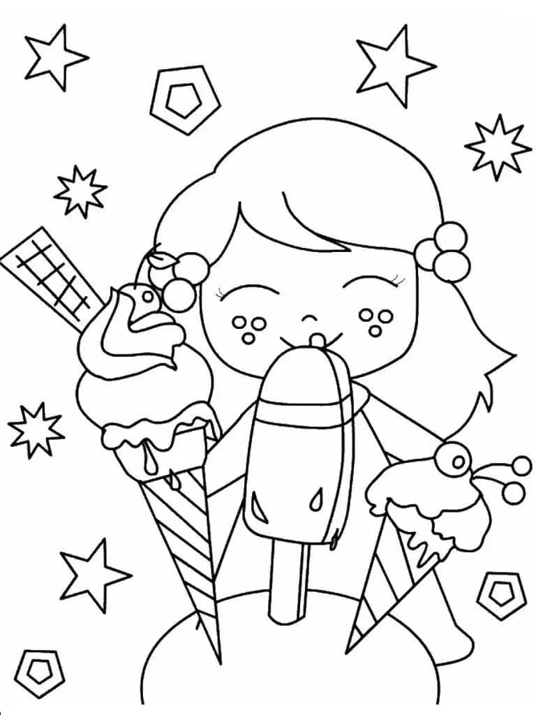 Dibujos para colorear e imprimir Ice Cream