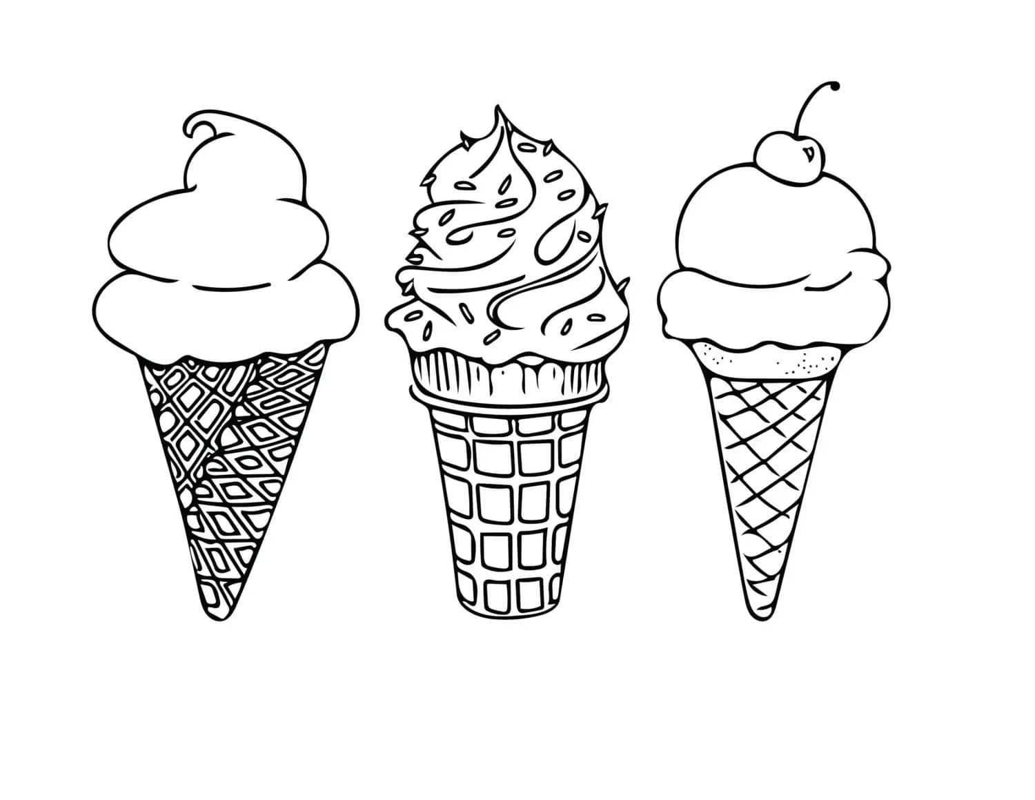 Dibujos para colorear e imprimir Ice Cream