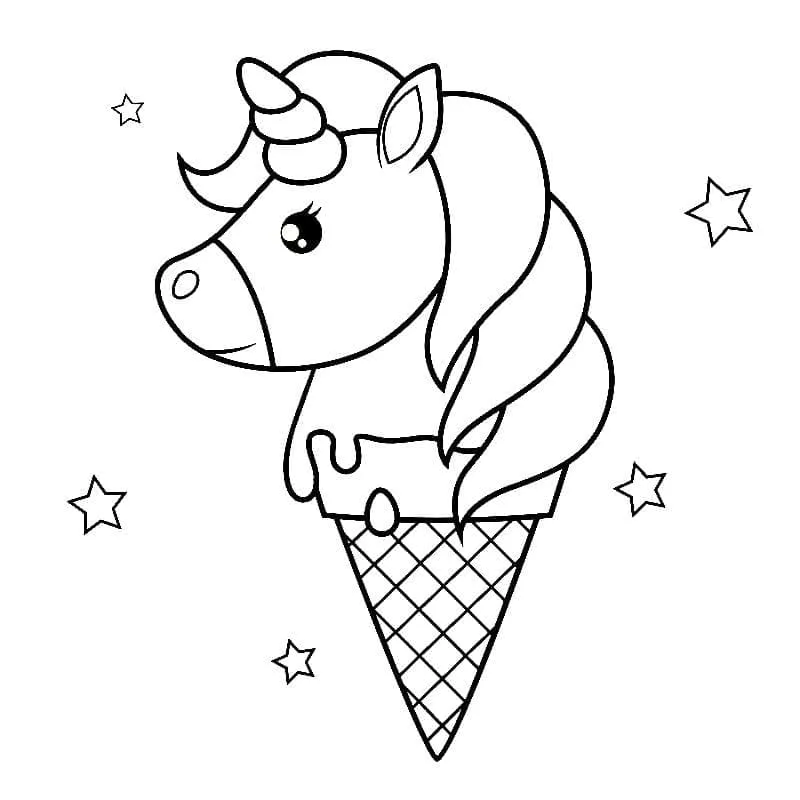 Dibujos para colorear e imprimir Ice Cream