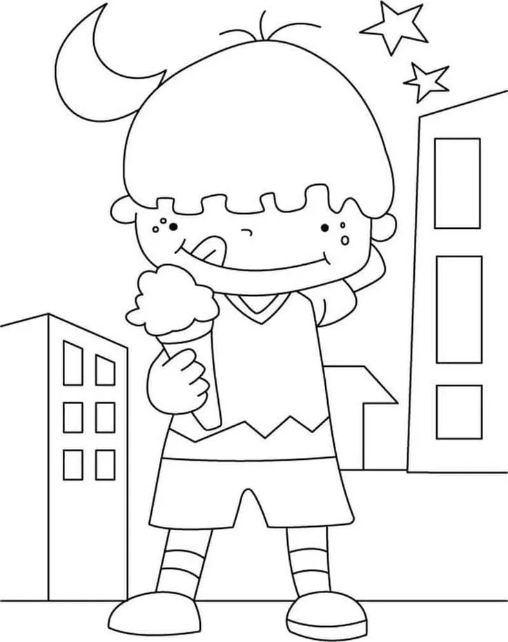 Dibujos para colorear e imprimir Ice Cream