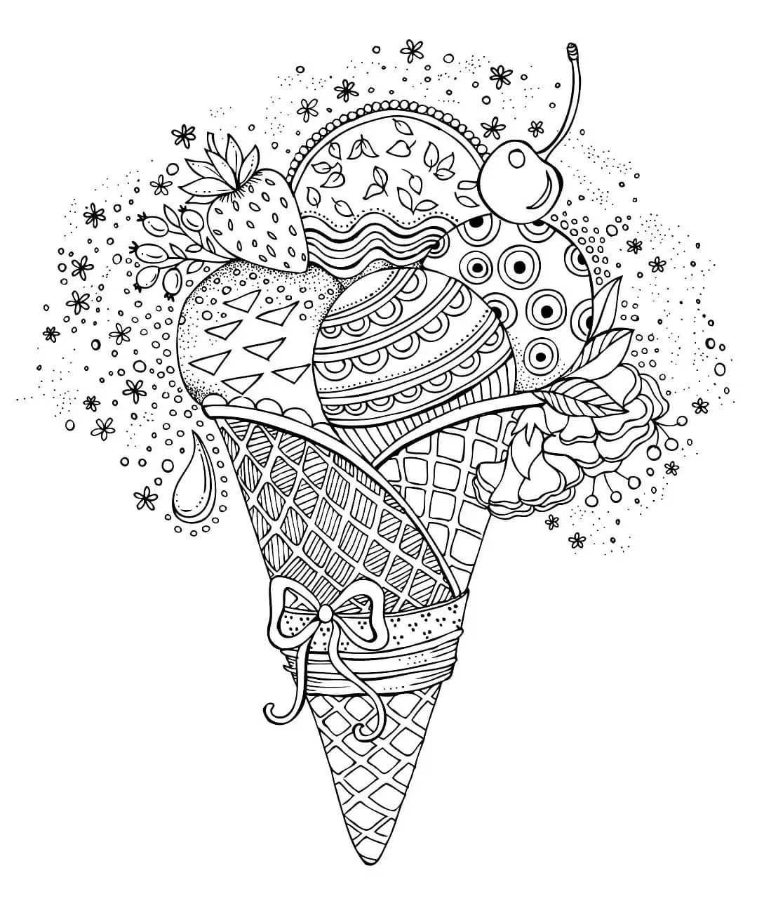 Dibujos para colorear e imprimir Ice Cream