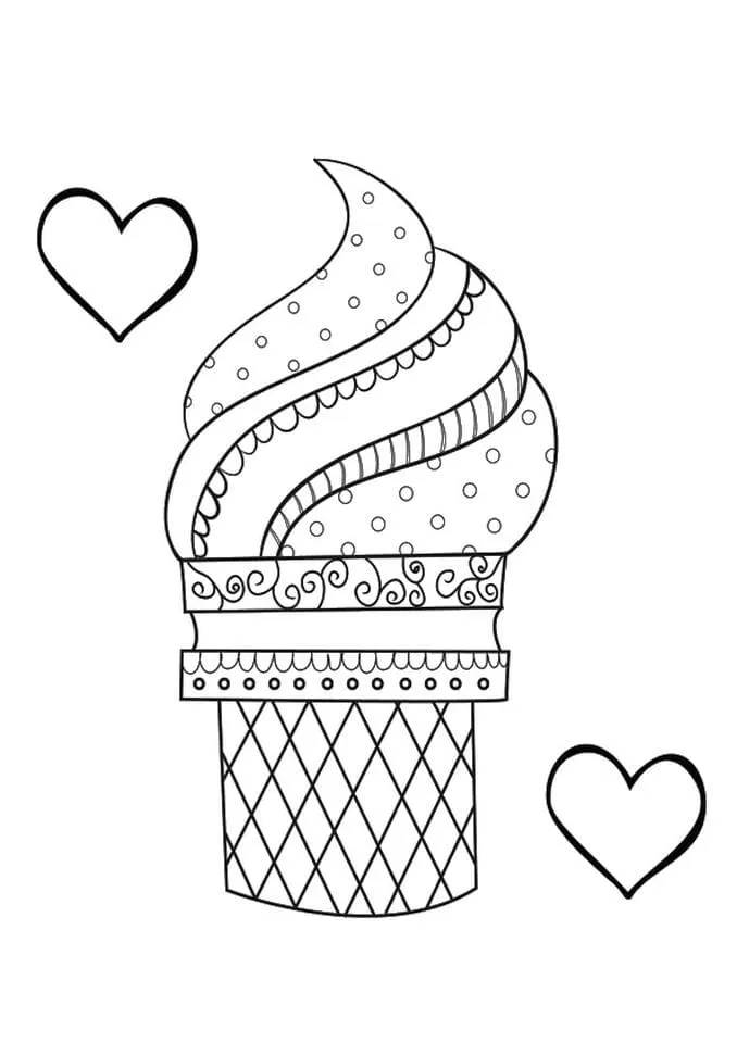 Dibujos para colorear e imprimir Ice Cream