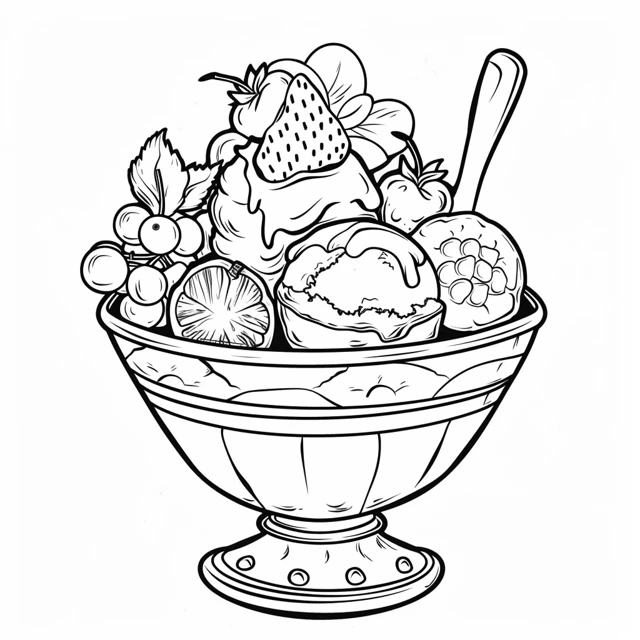 Dibujos para colorear e imprimir Ice Cream