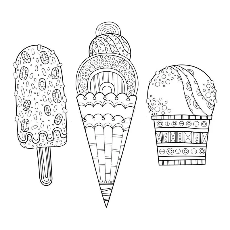 Dibujos para colorear e imprimir Ice Cream