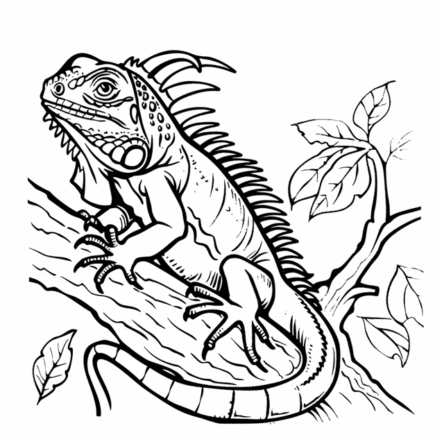 Dibujos para colorear e imprimir Iguana