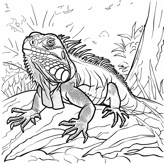 Dibujos para colorear e imprimir Iguana