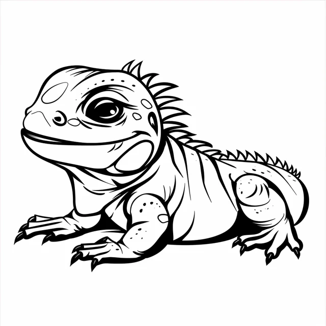 Dibujos para colorear e imprimir Iguana