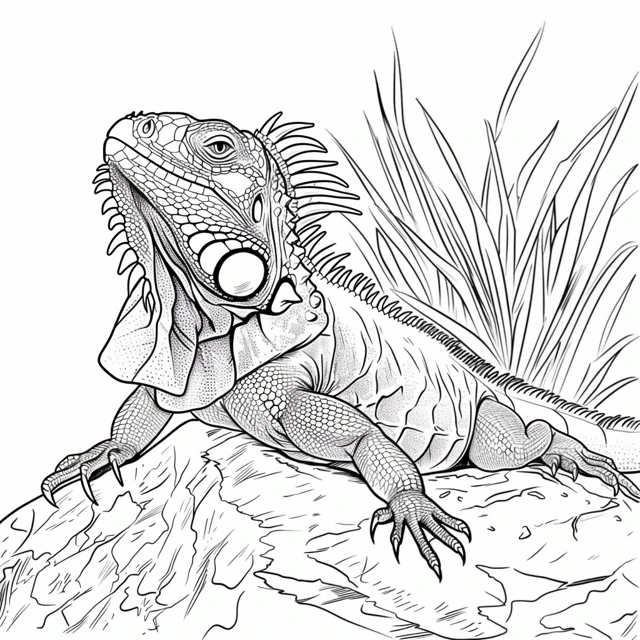 Dibujos para colorear e imprimir Iguana