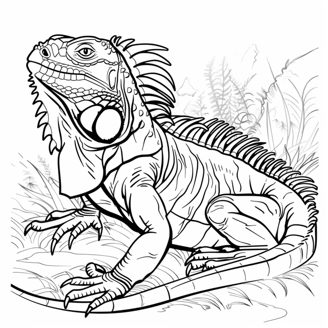 Dibujos para colorear e imprimir Iguana