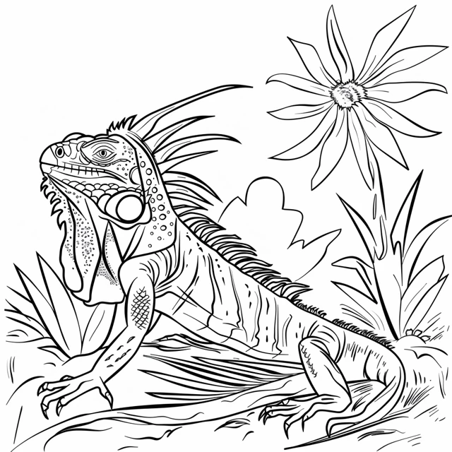 Dibujos para colorear e imprimir Iguana