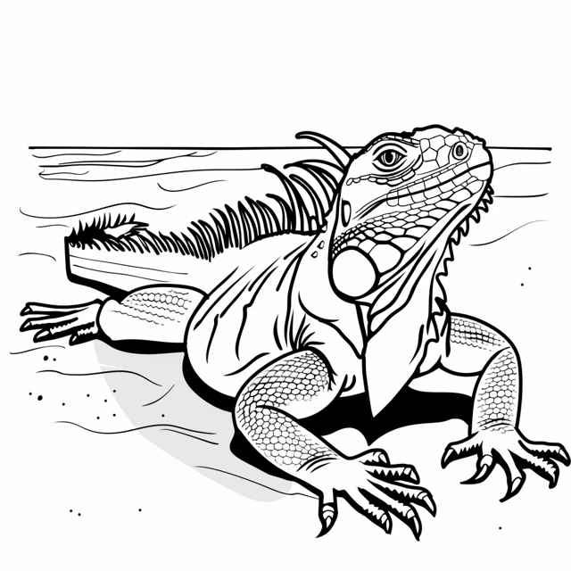 Dibujos para colorear e imprimir Iguana