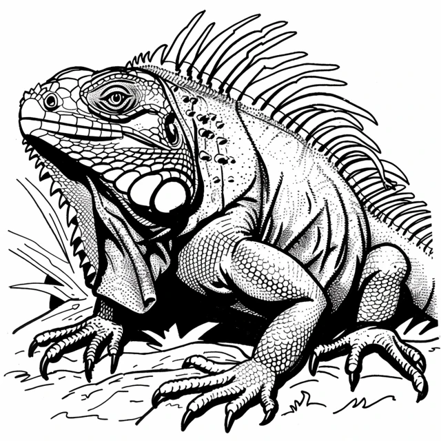 Dibujos para colorear e imprimir Iguana