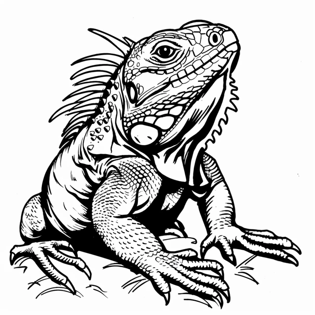 Dibujos para colorear e imprimir Iguana