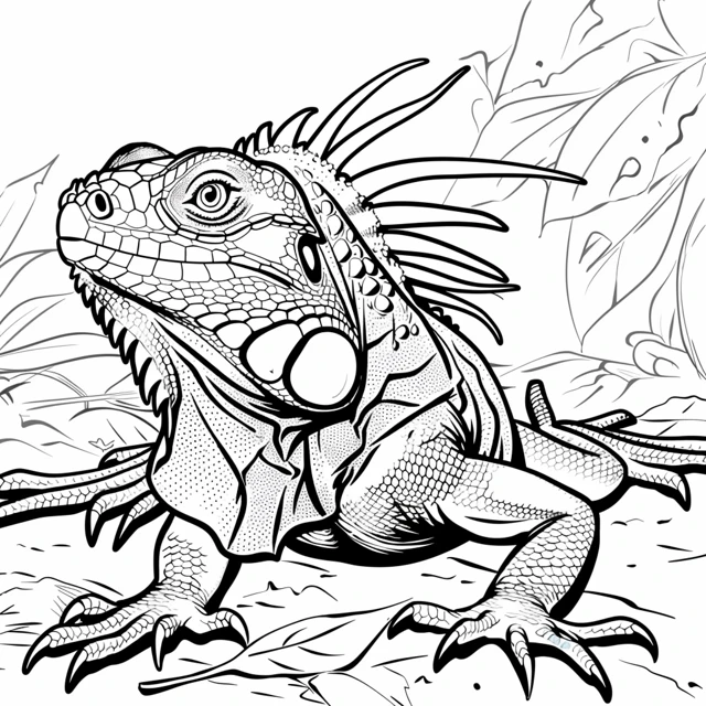 Dibujos para colorear e imprimir Iguana