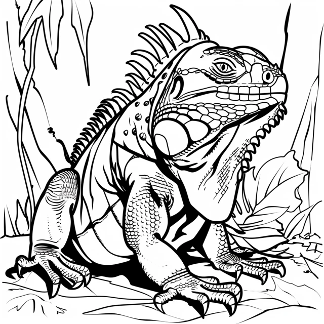 Dibujos para colorear e imprimir Iguana